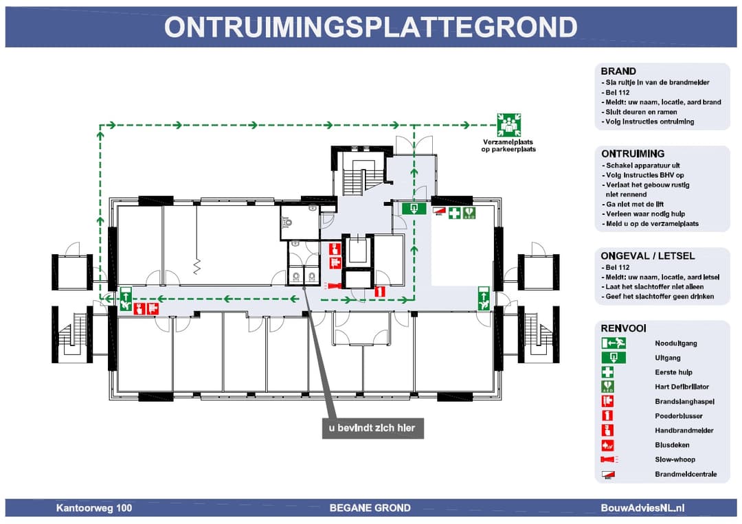 Vluchtplannen en plattegronden